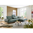 ECKSOFA Dieter Knoll Opal Echtleder  - Opal/Schwarz, Design, Leder/Metall (332/193cm) - Dieter Knoll