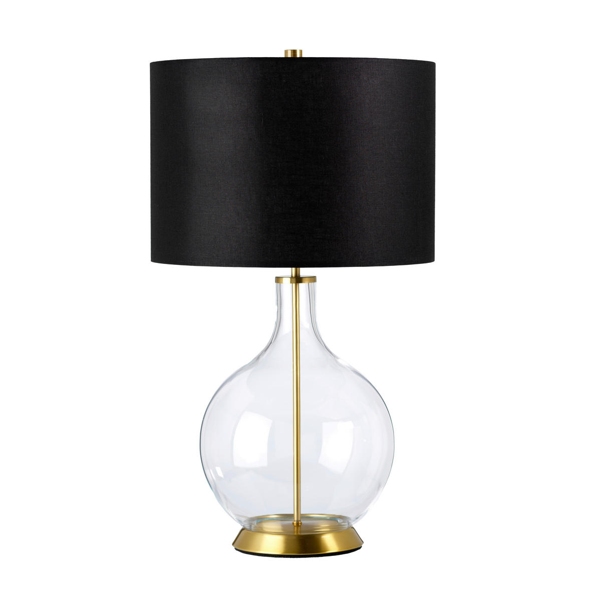 TISCHLEUCHTE - Messingfarben, Konventionell, Glas/Textil (36/67cm) - Elstead Lighting