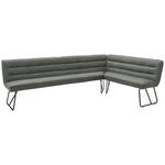ECKBANK 284/184 cm  in Grau, Schwarz  - Schwarz/Grau, Design, Textil/Metall (284/184cm) - Dieter Knoll