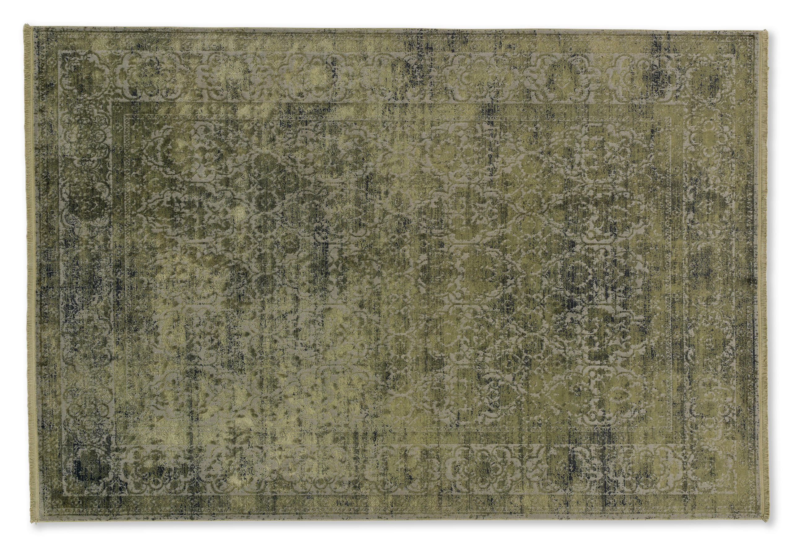 WEBTEPPICH 140/200 cm VELVET 6665/54 D.194 035 Olivgrün  - Olivgrün, Basics, Textil (140/200cm) - Schöner Wohnen