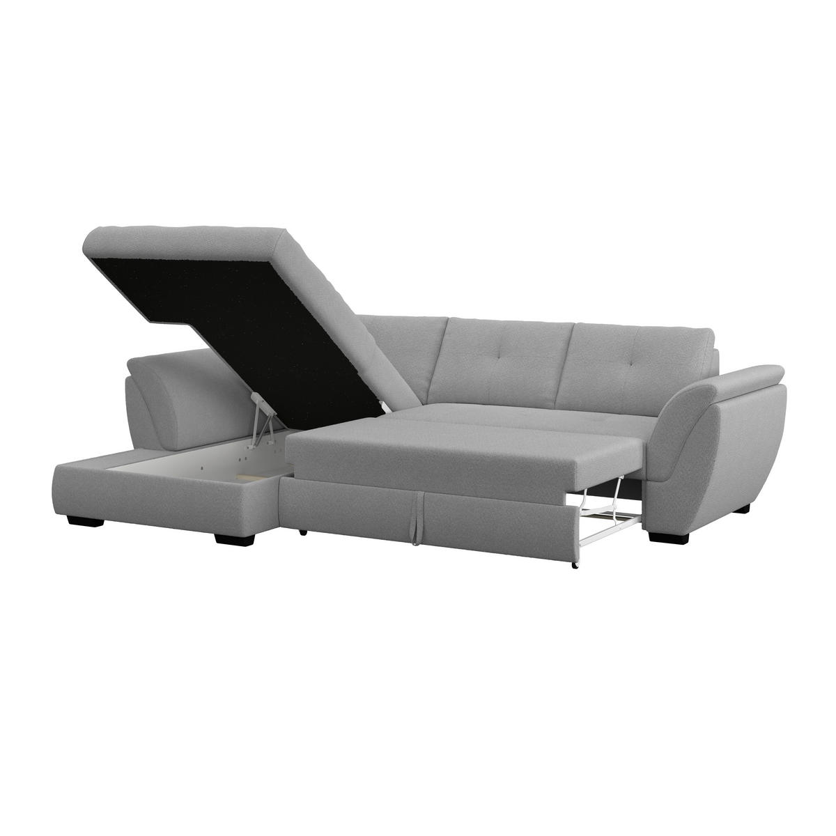 HÖRNSOFFA i mörkgrå  - mörkgrå/svart, Klassisk, textil/plast (187/278cm) - MID.YOU