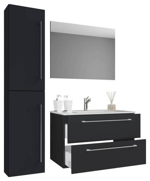 BADEZIMMER  in 93 cm  - Schwarz/Weiß, MODERN, Keramik/Holzwerkstoff (93cm) - MID.YOU