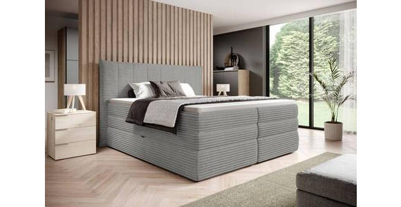 BOXSPRINGBETT 180/200 cm  in Grau  - Schwarz/Grau, Design, Kunststoff/Textil (180/200cm) - Esposa