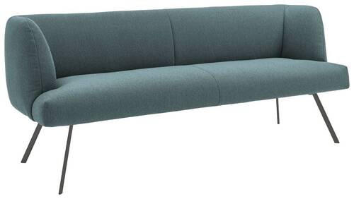 SITZBANK 200/87/64 cm Anthrazit, Türkis  - Türkis/Anthrazit, Design, Textil/Metall (200/87/64cm) - Venjakob