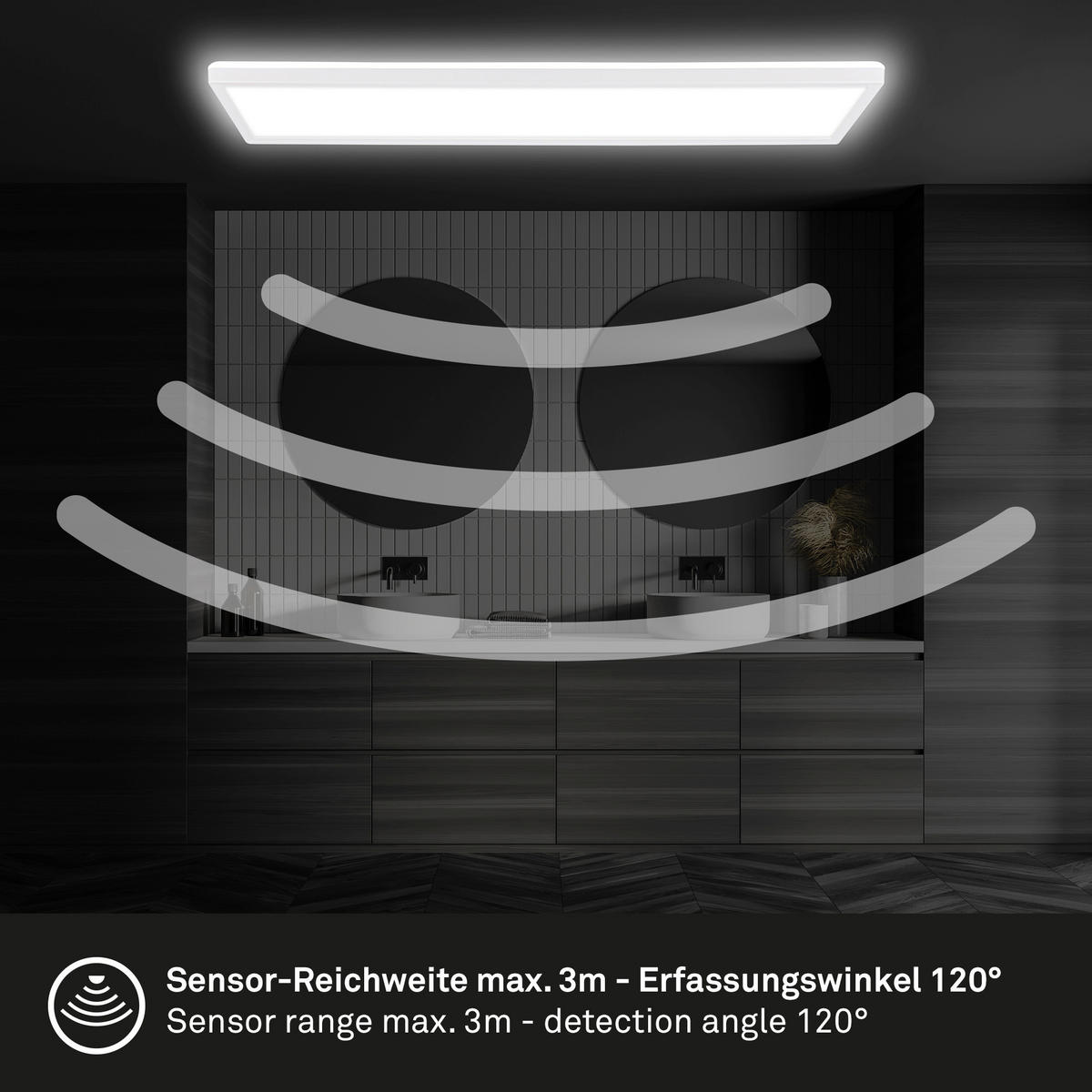 KUPAONSKA LED SVJETILJKA STRO MOVE  - bijela, Basics, plastika (58/20/3cm)