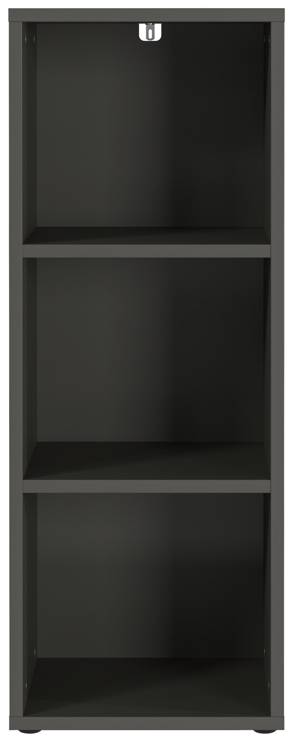 AKTENREGAL Graphitfarben  - Graphitfarben/Schwarz, MODERN, Holzwerkstoff/Kunststoff (45/120/40cm) - Novel