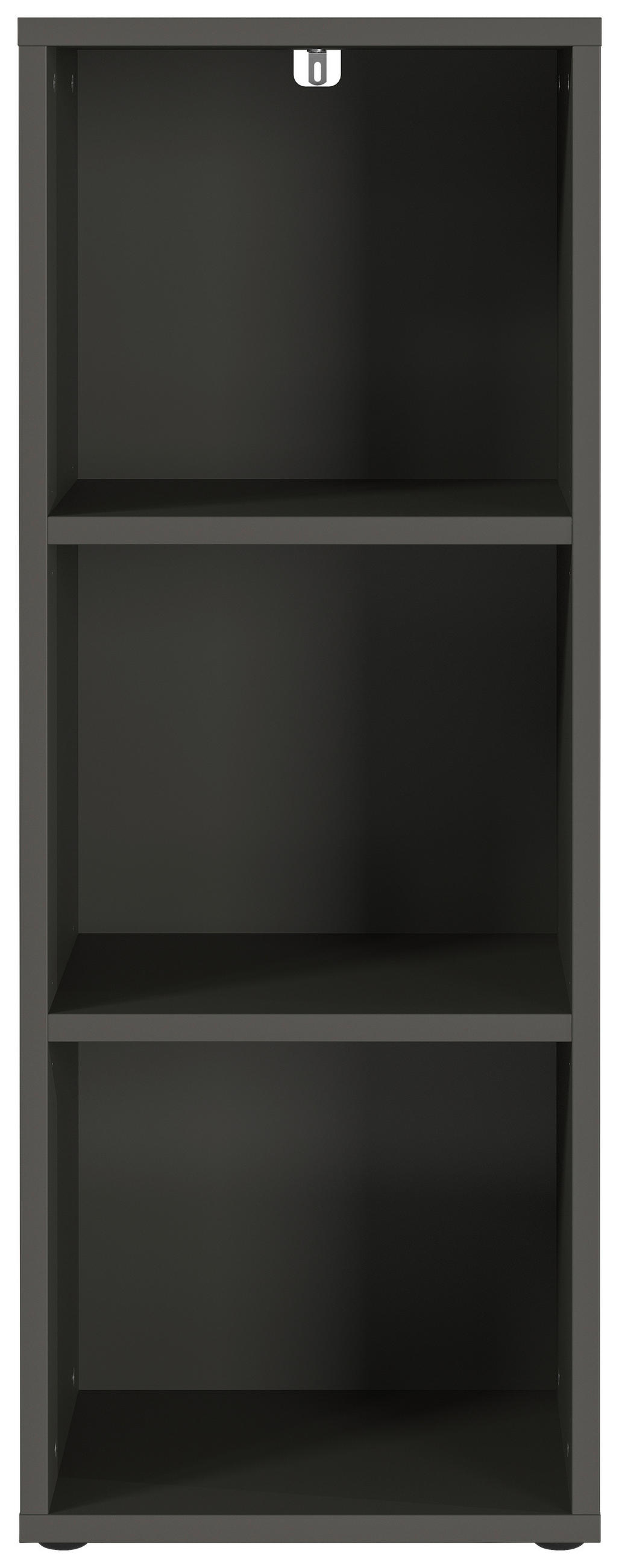 AKTENREGAL Graphitfarben  - Graphitfarben/Schwarz, MODERN, Holzwerkstoff/Kunststoff (45/120/40cm) - Novel