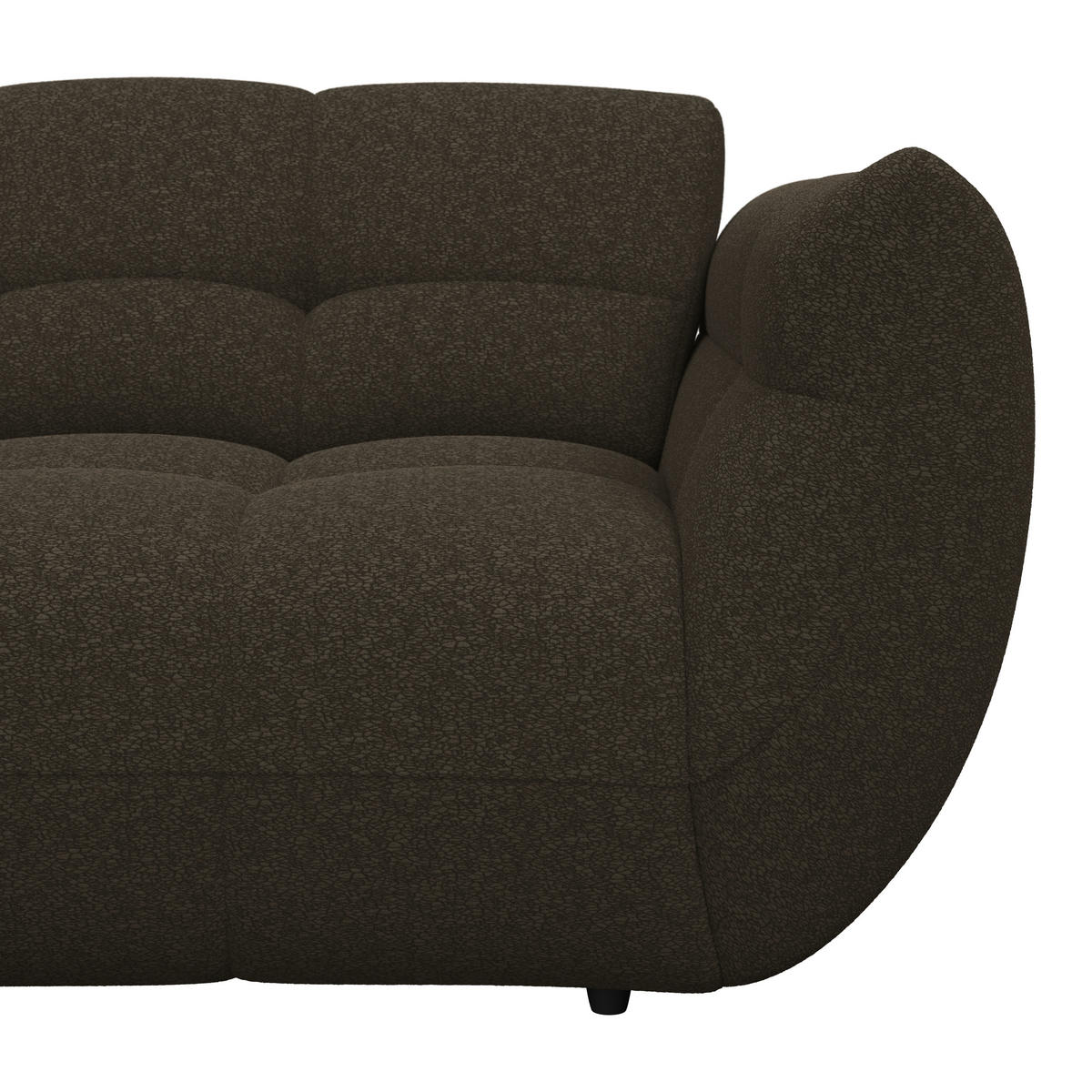 ECKSOFA Dunkelbraun Chenille  - Dunkelgrün/Dunkelbraun, Trend, Kunststoff/Textil (178/280cm) - MID.YOU