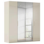 DREHTÜRENSCHRANK 201/223/61 cm,  in Champagner, 4-türig  - Champagner, Basics, Glas/Holzwerkstoff (201/223/61cm) - Novel