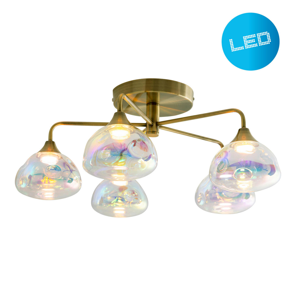 LED-DECKENLEUCHTE Varna 1367645   - Messingfarben, Design, Metall (23cm) - Näve