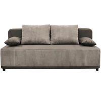 SCHLAFSOFA  mit Liegefunktion Velours Braun  - Schwarz/Braun, Design, Kunststoff/Textil (197/90/83cm) - MID.YOU