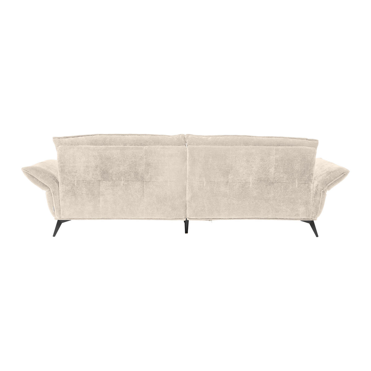 MEGASOFA Flachgewebe Beige  - Beige/Schwarz, Modern, Textil/Metall (272/87/107cm) - MID.YOU