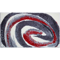 BADTEPPICH Colani 42 Grau, Rot 70/120 cm  - Rot/Grau, Basics, Kunststoff/Textil (70/120cm) - Grund