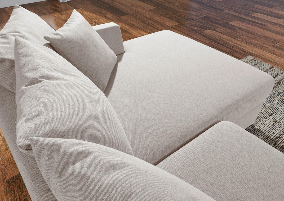 HÖRNSOFFA i flatväv cremefärgad  - svart/cremefärgad, Design, textil/plast (235/175cm) - MID.YOU