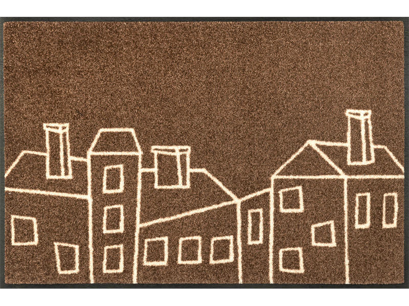 DVEŘNÍ ROHOŽKA, 50/75 cm - hnědá, Trend, plast (50/75cm) - wash+dry