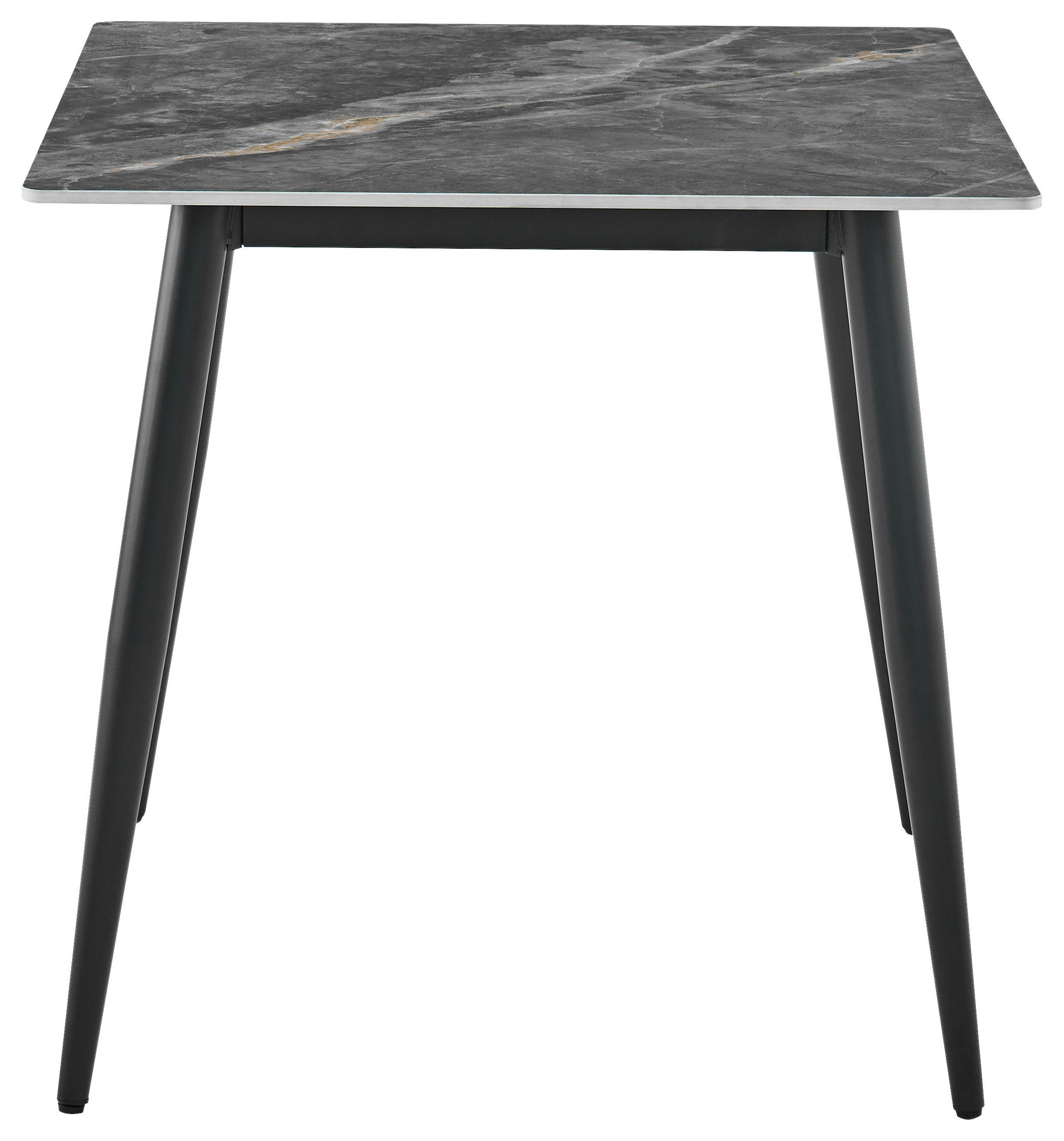 JEDÁLENSKÝ STÔL, sivá, 75/75/75 cm - čierna/sivá, Design, kov/keramika (75/75/75cm) - Ti'me