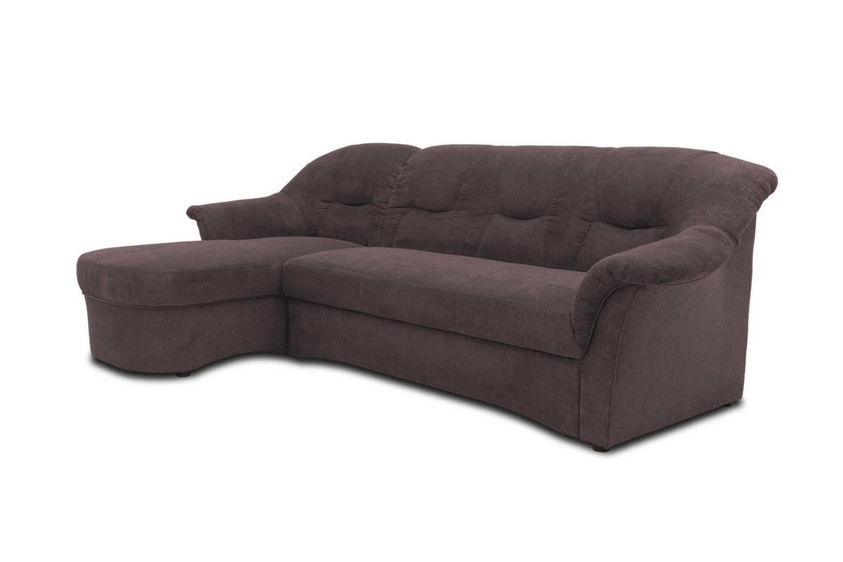 ECKSOFA Greige Mikrofaser  - Greige/Schwarz, KONVENTIONELL, Kunststoff/Textil (146/232cm) - MID.YOU