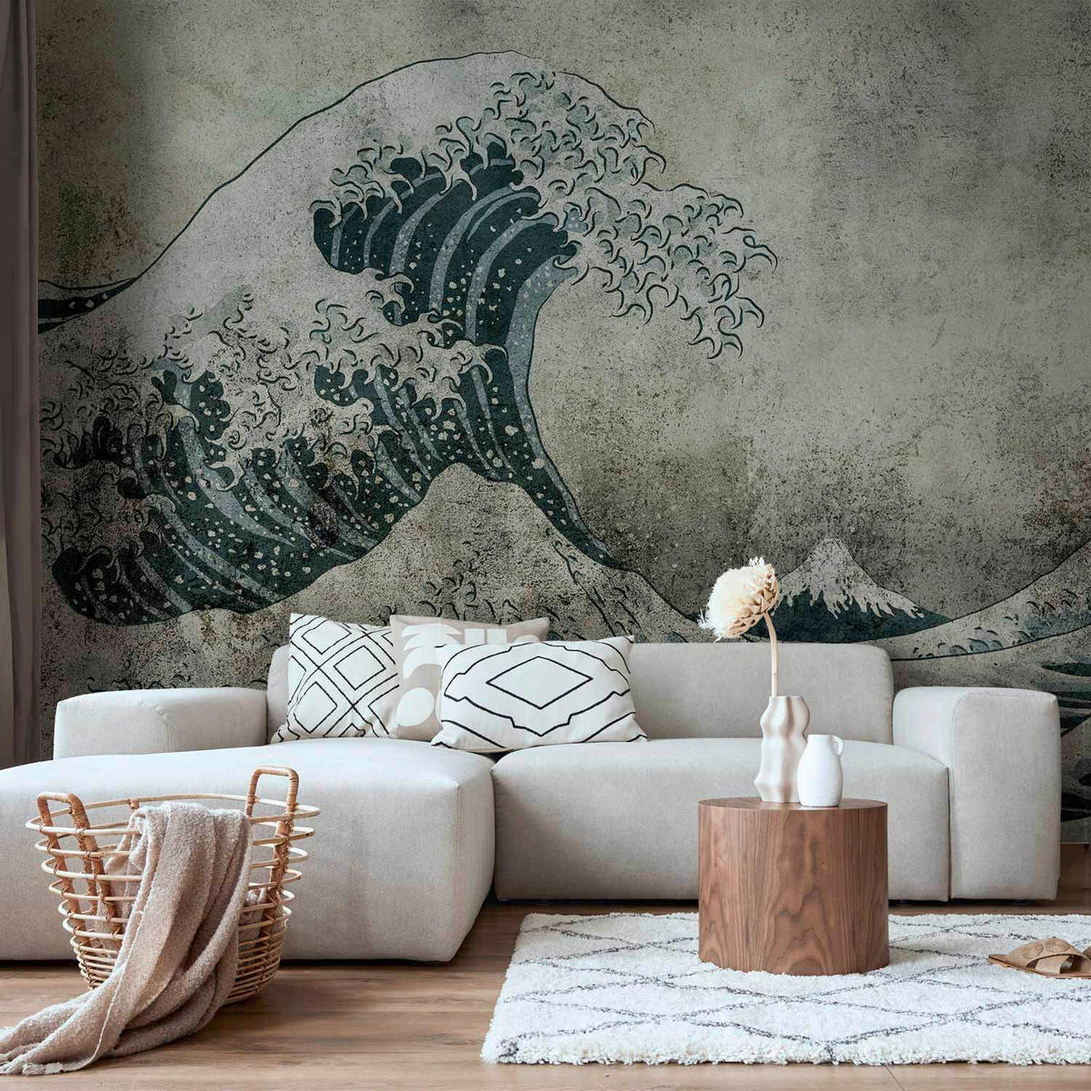 FOTOTAPETE  - Graublau/Grau, LIFESTYLE, Textil (400/280cm) - artgeist