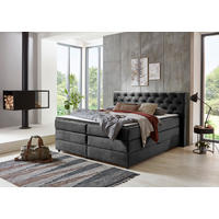 POSTEL BOXSPRING, 160/200 cm, antracitová - černá/antracitová, Moderní, textil/plast (160/200cm) - MID.YOU