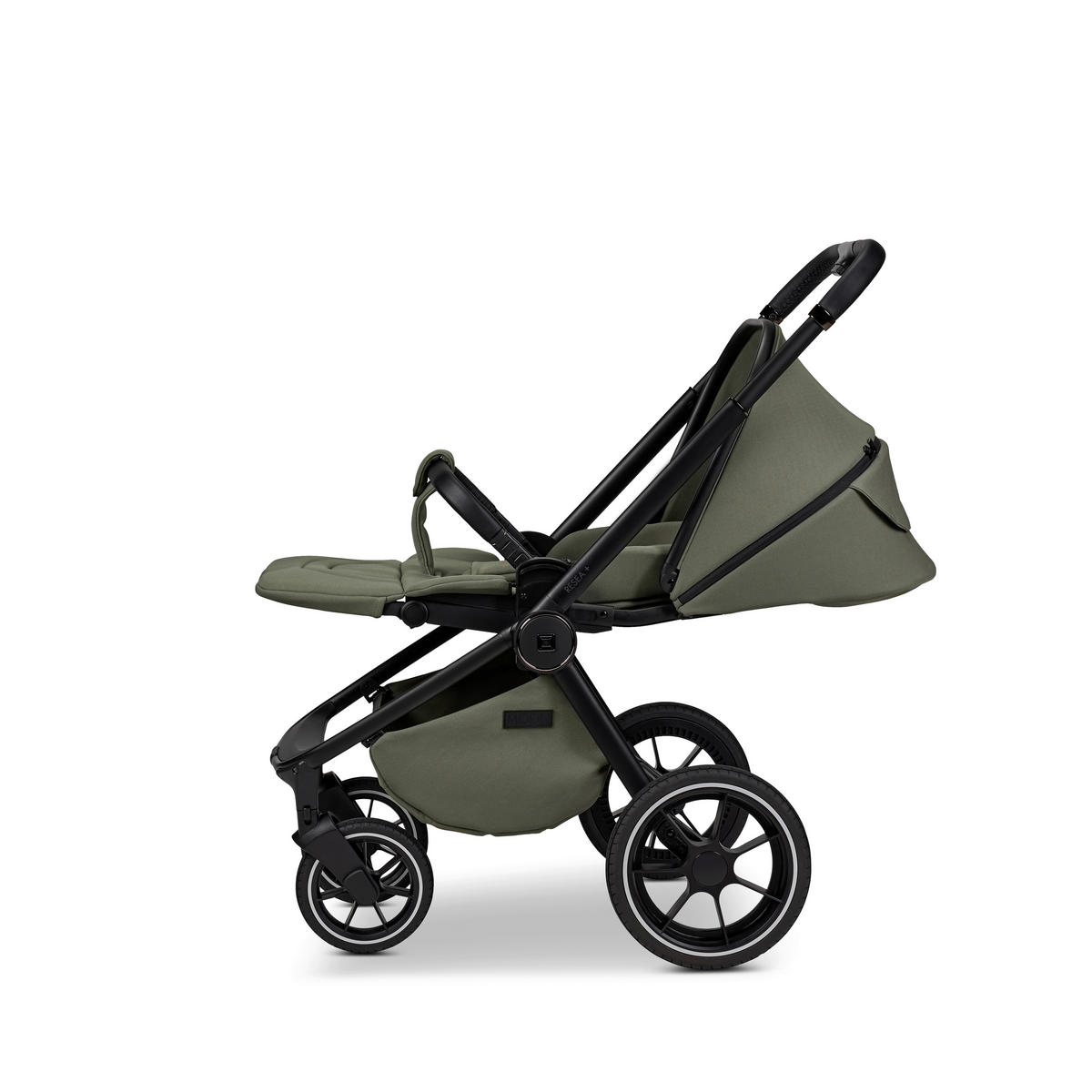 KOMBINIRANA DJEČJA KOLICA  Resea+  - maslinasto zelena/crna, Basics, tekstil (98.5/58/122cm) - Moon