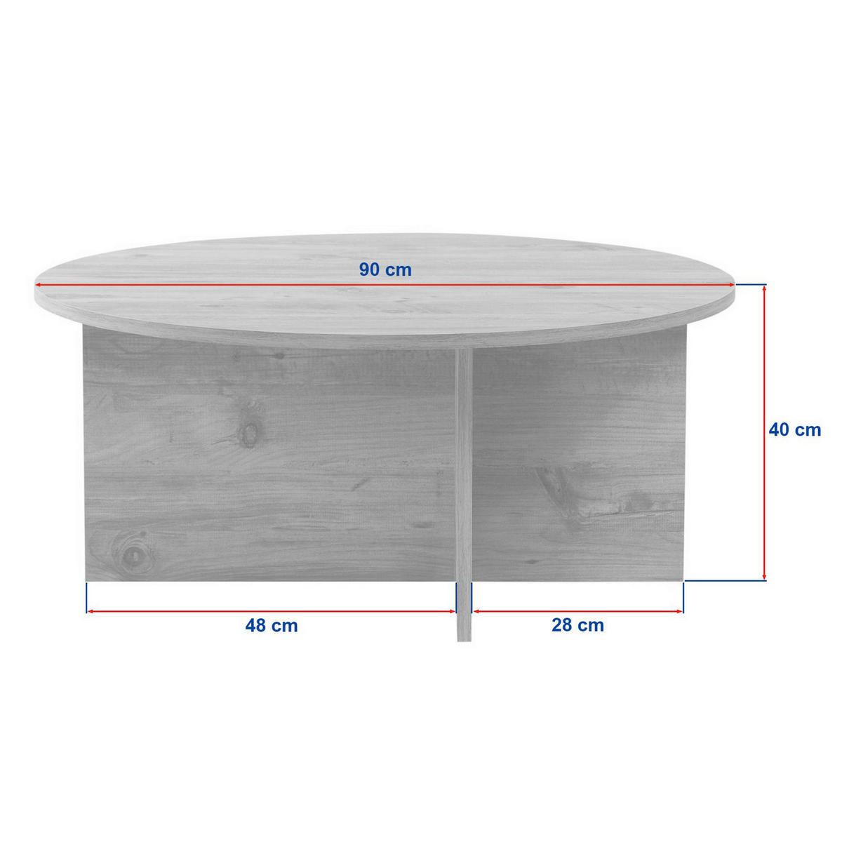 COUCHTISCH in Holzwerkstoff  - Walnussfarben, Design, Holzwerkstoff (90/40/90cm) - MID.YOU