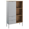 KOMMODE 80/138/42 cm  in Grau, Eichefarben  - Eichefarben/Alufarben, Trend, Holzwerkstoff/Kunststoff (80/138/42cm) - Stylife