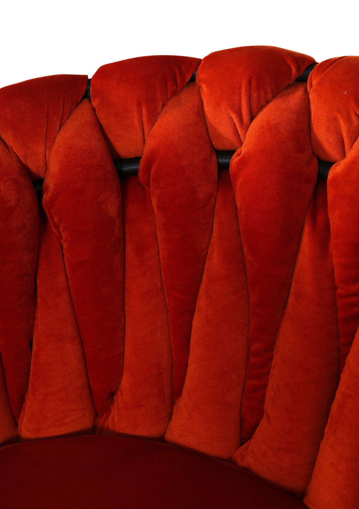 ARMLEHNSTUHL  in Aluminium Velours  - Schwarz/Orange, LIFESTYLE, Textil/Metall (60/78/55cm) - Landscape