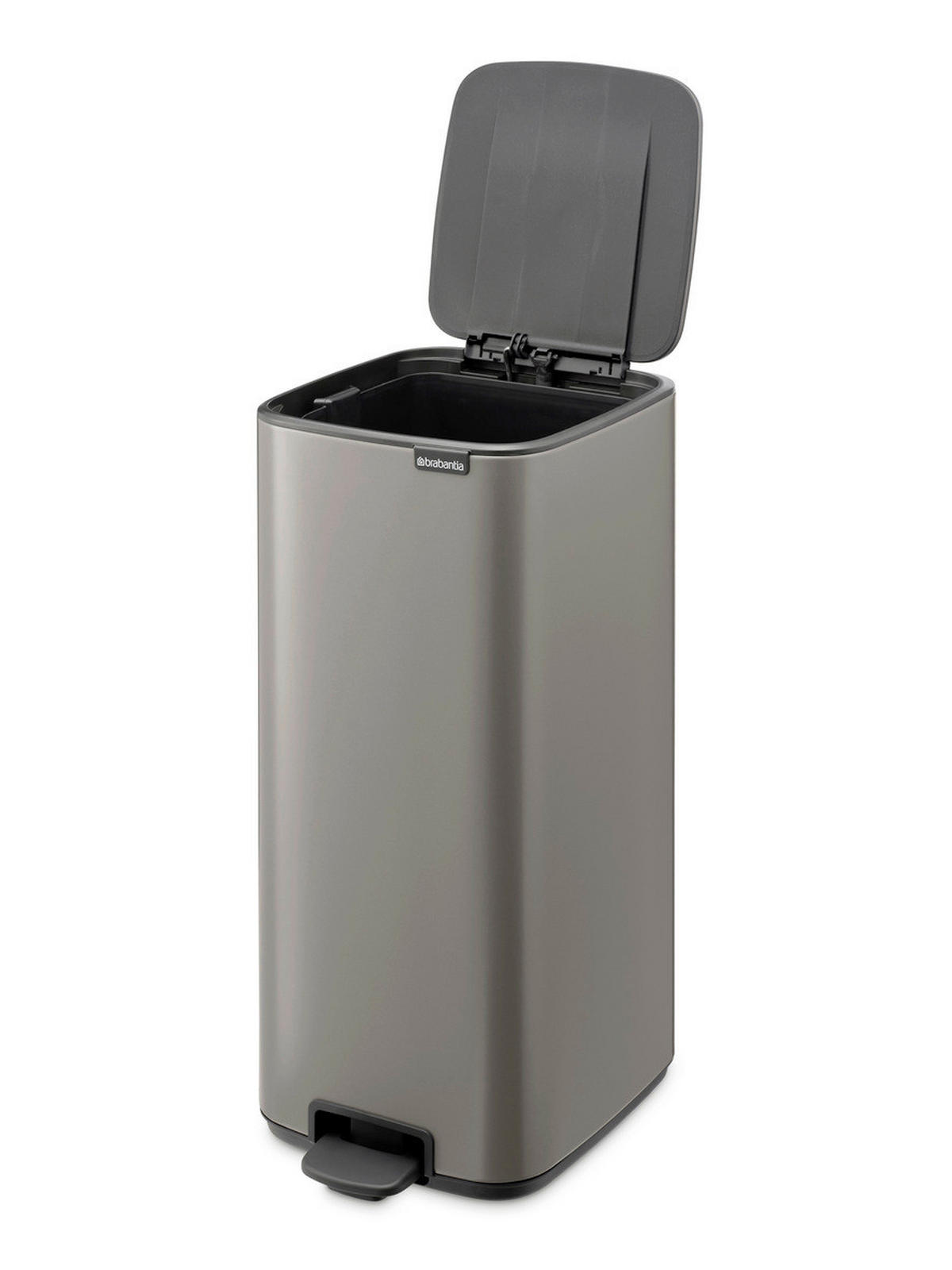 KANTA SA PAPUČICOM  30 l   - antracit/platinasta, Dizajnerski, metal/plastika (28,8/64,7/35,8cm) - Brabantia