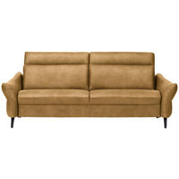 3-SITZER-SOFA in Leder Currygelb  - Currygelb/Anthrazit, Design, Leder/Metall (227/92/97cm) - Himolla Komfortklass