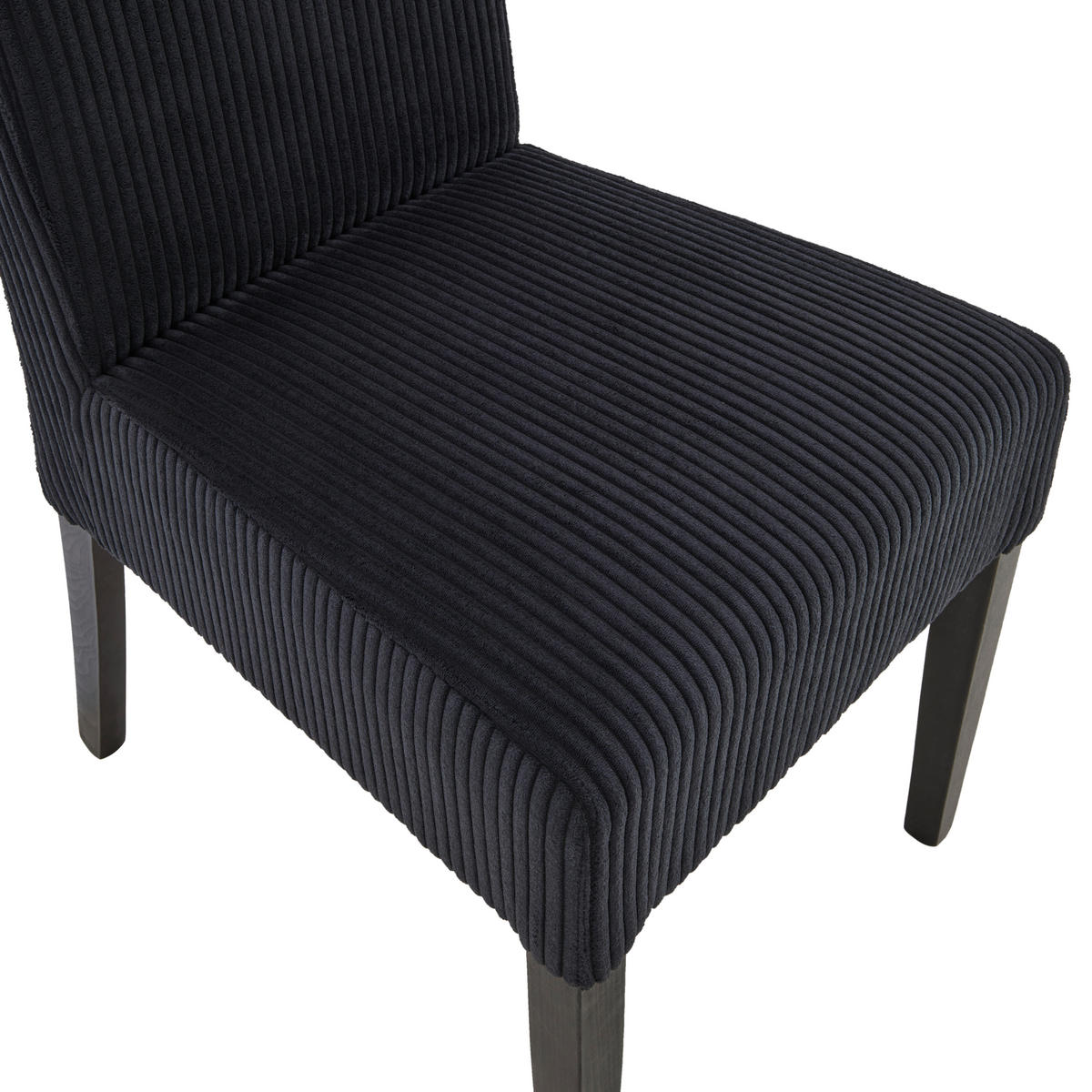 STUHL Webstoff Schwarz Buche massiv  - Wengefarben/Schwarz, MODERN, Holz/Textil (48/95/62cm)
