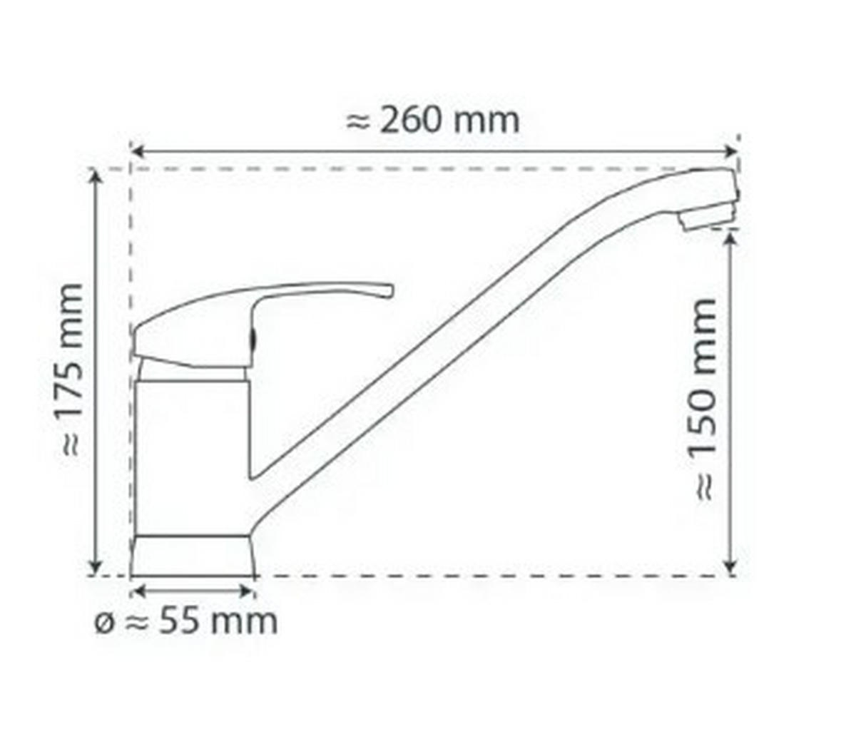 KÜCHENARMATUR 35450  - Chromfarben, Basics, Metall (5,5/17,5/26cm) - Schütte