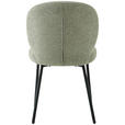 STUHL  in Eisen Leinenoptik Holz, Metall, Textil  - Schwarz/Grün, Design, Holz/Textil (49/86/64cm) - Ambia Home