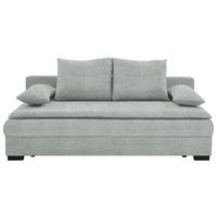 SCHLAFSOFA  in Webstoff Hellgrau  - Hellgrau/Schwarz, KONVENTIONELL, Kunststoff/Textil (207/94/90cm) - Venda