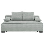 SCHLAFSOFA  in Webstoff Hellgrau  - Hellgrau/Schwarz, KONVENTIONELL, Kunststoff/Textil (207/94/90cm) - Venda