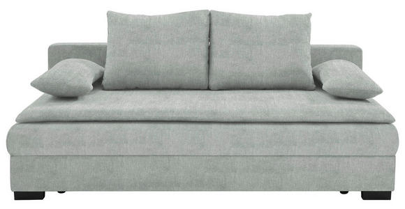 SCHLAFSOFA  in Webstoff Hellgrau  - Hellgrau/Schwarz, KONVENTIONELL, Kunststoff/Textil (207/94/90cm) - Venda