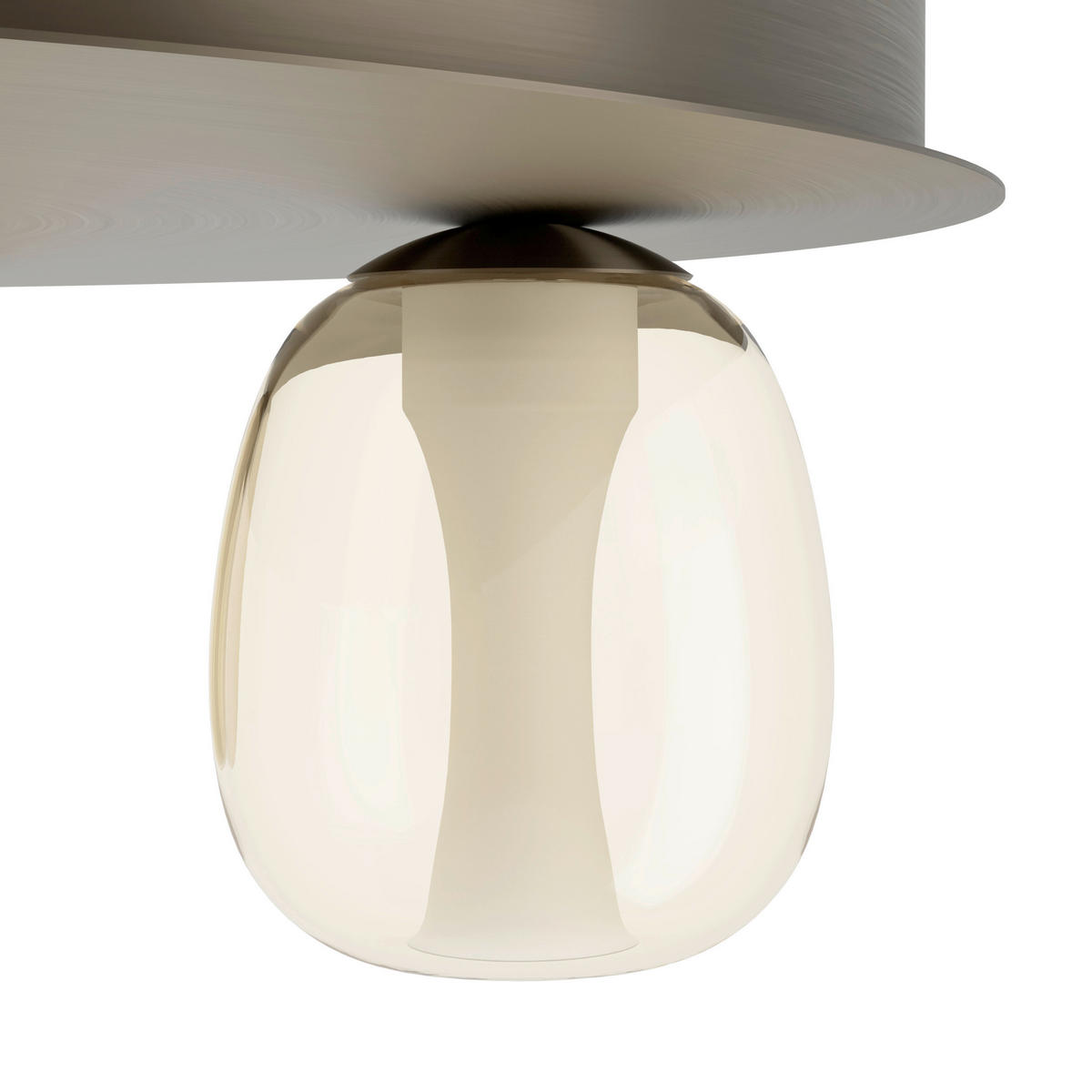 DECKENLEUCHTE Ferro 56/13,3 cm  - Braun/Bronzefarben, Design, Glas/Metall (56/13,3cm) - Eglo