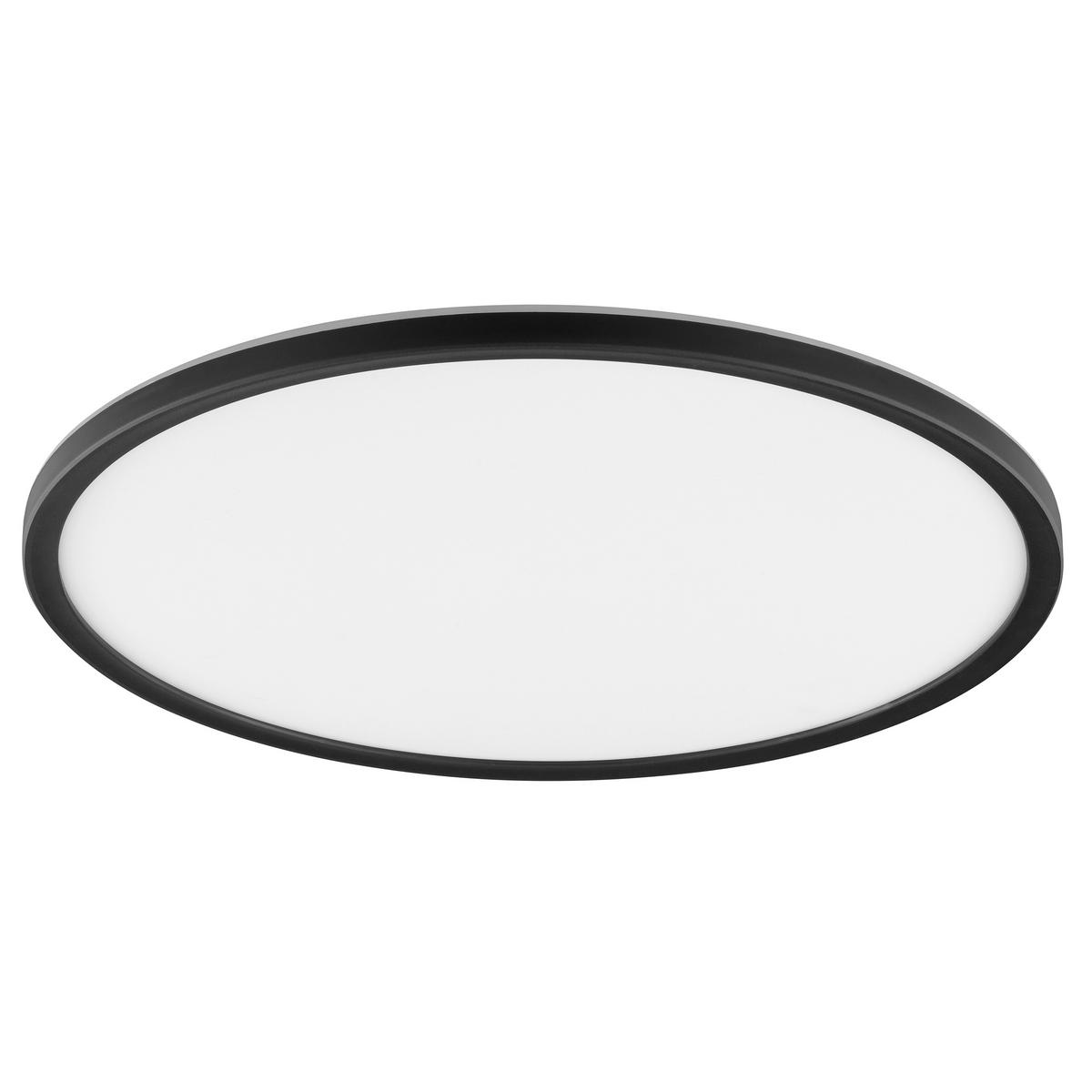 LED PLAFONJERA - bela/crna, Osnovno, plastika (42/2,9/42cm)