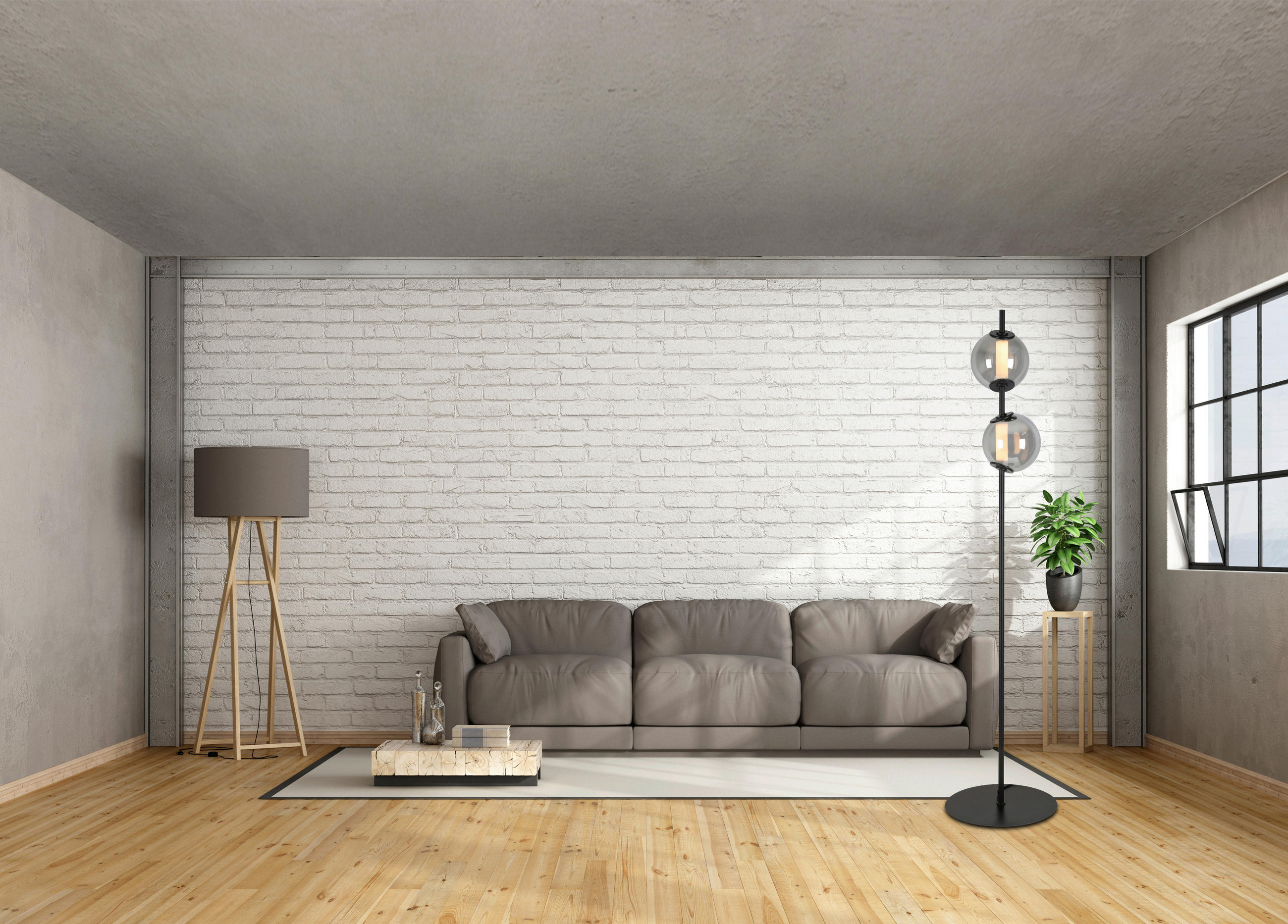 LED-STEHLEUCHTE 34/168 cm    - Chromfarben/Schwarz, Design, Glas/Kunststoff (34/168cm) - Dieter Knoll
