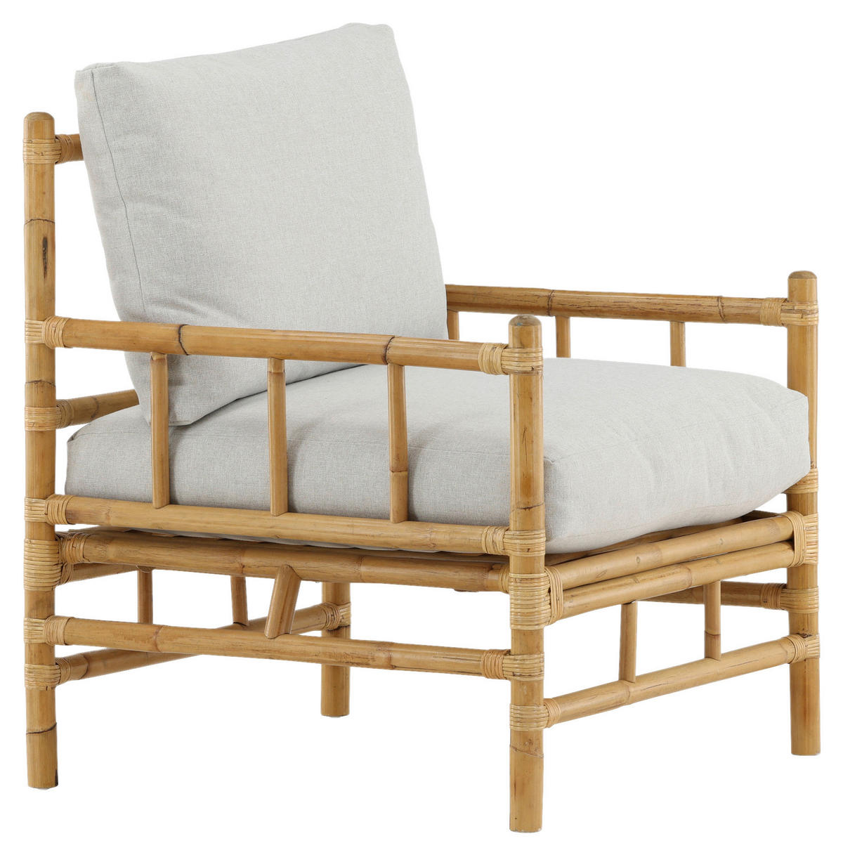 LOUNGESESSEL in Holz Hellbraun  - Hellbraun, KONVENTIONELL, Holz/Textil (78/88/77cm) - Gardenson