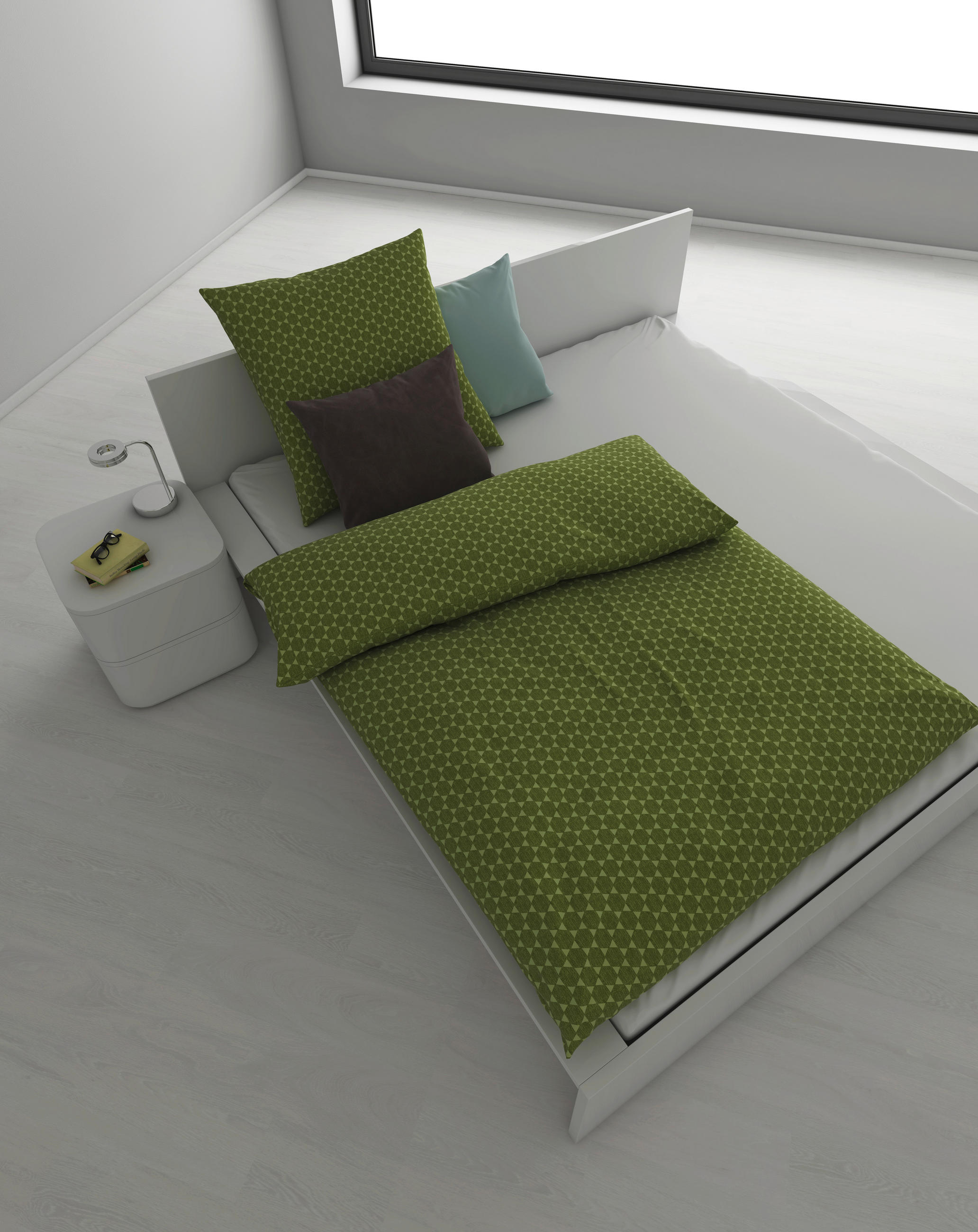 BETTWÄSCHE Renforcé  - Grün, KONVENTIONELL, Textil (135/200cm) - Boxxx
