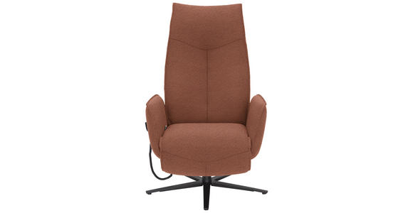 RELAXSESSEL in Textil Terracotta - Anthrazit/Terracotta, Design, Textil/Metall (71/114/84cm) - Johann Jakob