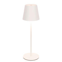 STOLNÍ LAMPA NA BATERIE  - bílá, Konvenční, kov (11/36,5cm) - Novel