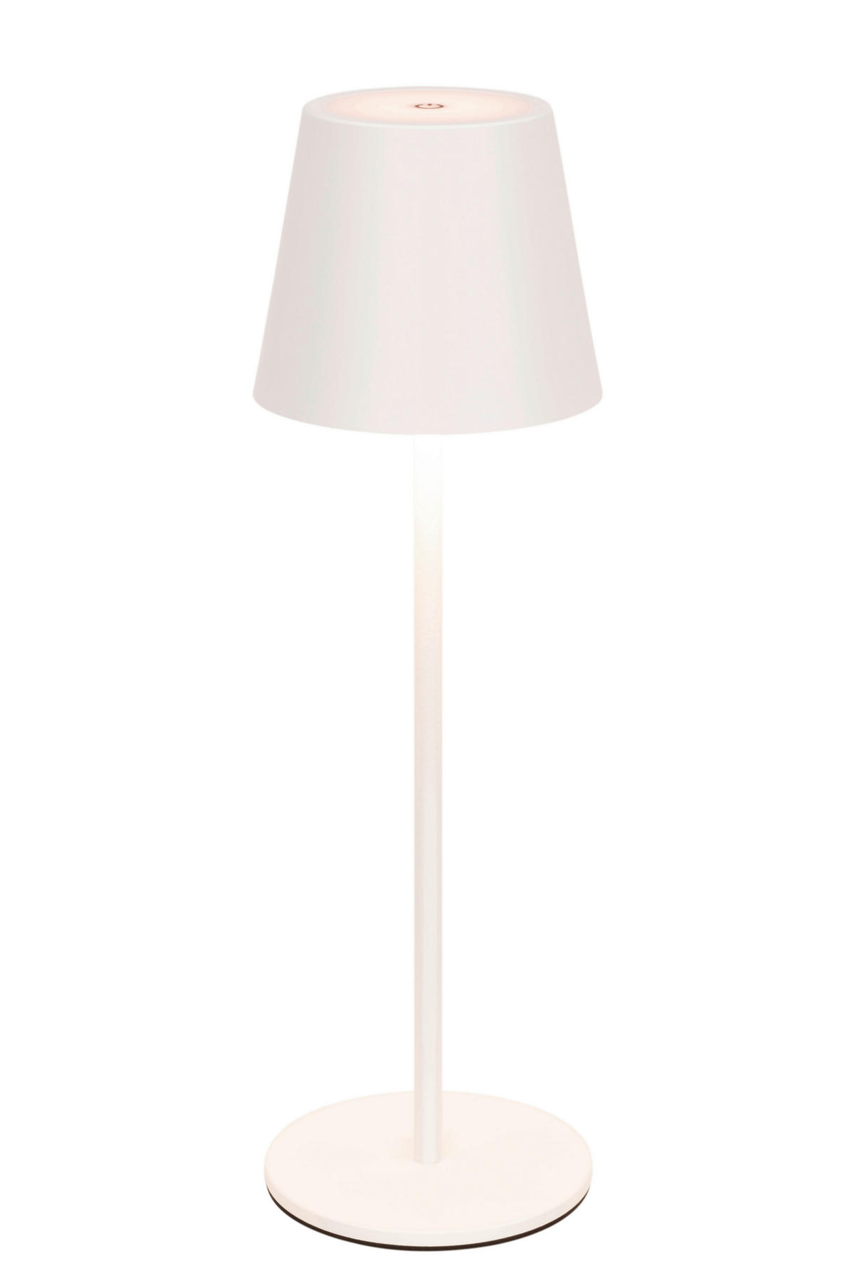 STOLNÍ LAMPA NA BATERIE  - bílá, Konvenční, kov (11/36,5cm) - Novel