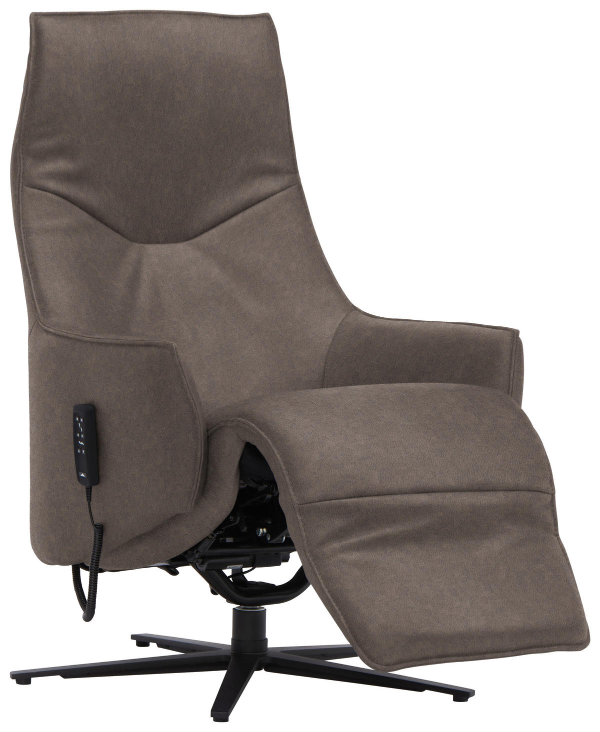 RELAXSESSEL in Leder Grau  - Anthrazit/Grau, Design, Leder/Metall (70/85/112cm) - Himolla Komfortklass