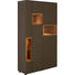 VITRINE in massiv Eiche Eichefarben, Dunkelbraun - Edelstahlfarben/Eichefarben, Design, Glas/Holz (120/207/43cm) - Venjakob VITRINE in massiv Eiche Eichefarben, Dunkelbraun - Edelstahlfarben/Eichefarben, Design, Glas/Holz (120/207/43cm) - Venjakob