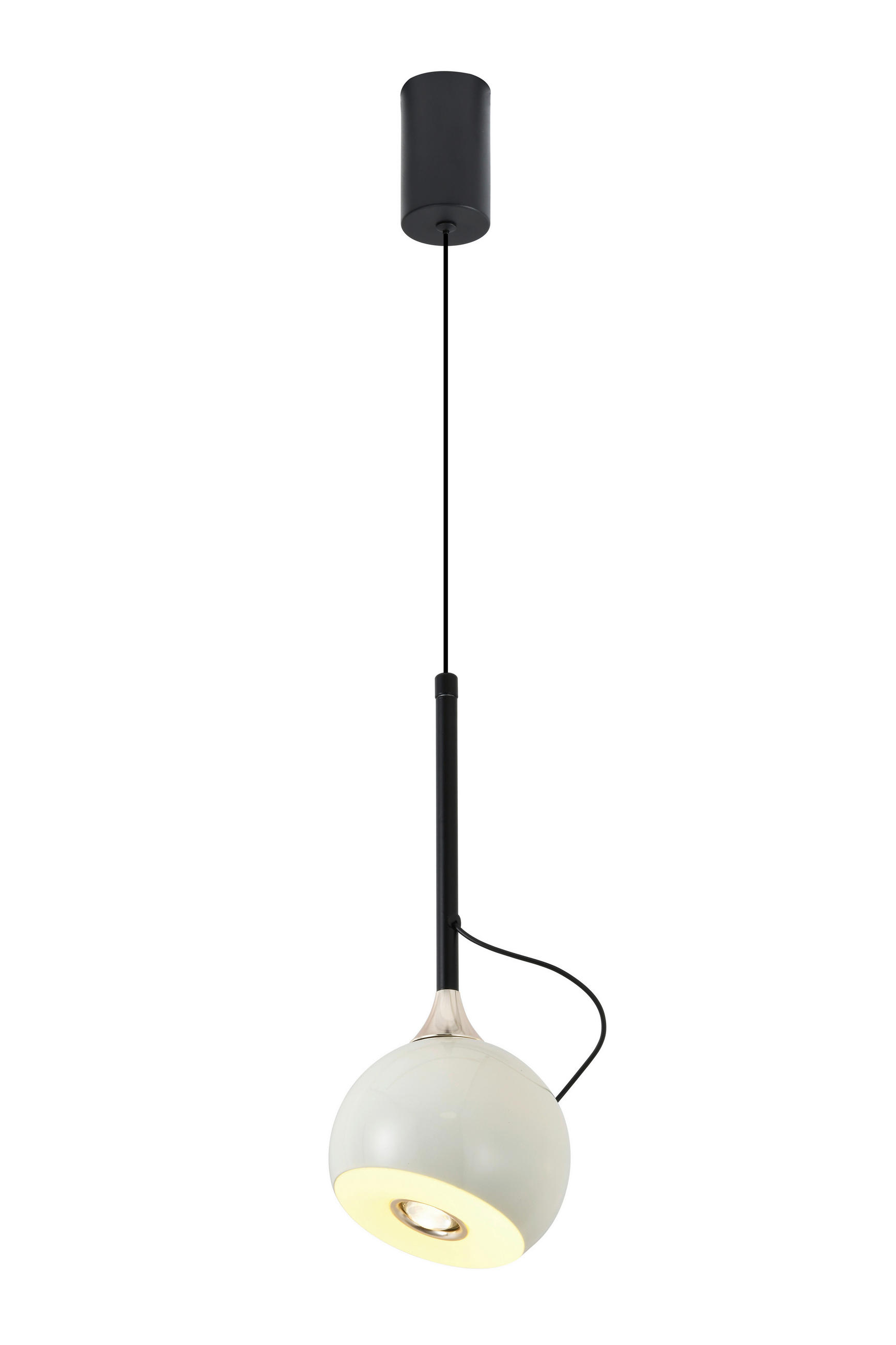 LED LUSTER 12,5/120 cm - boja sedefa/crna, Osnovno, metal (12,5/120cm)