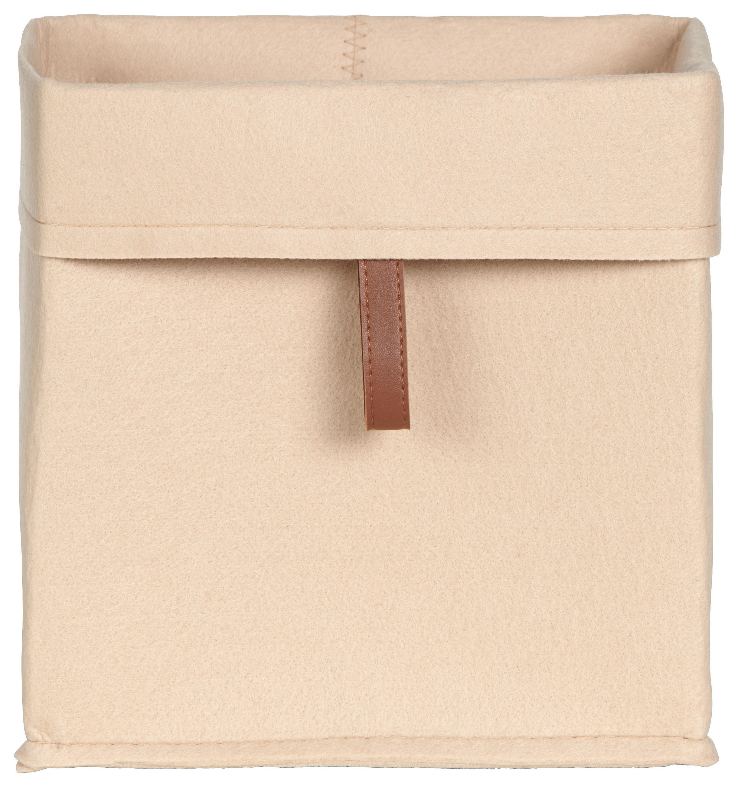 REGALKORB   - Beige, Trend, Leder/Textil (25/24/25cm) - Landscape