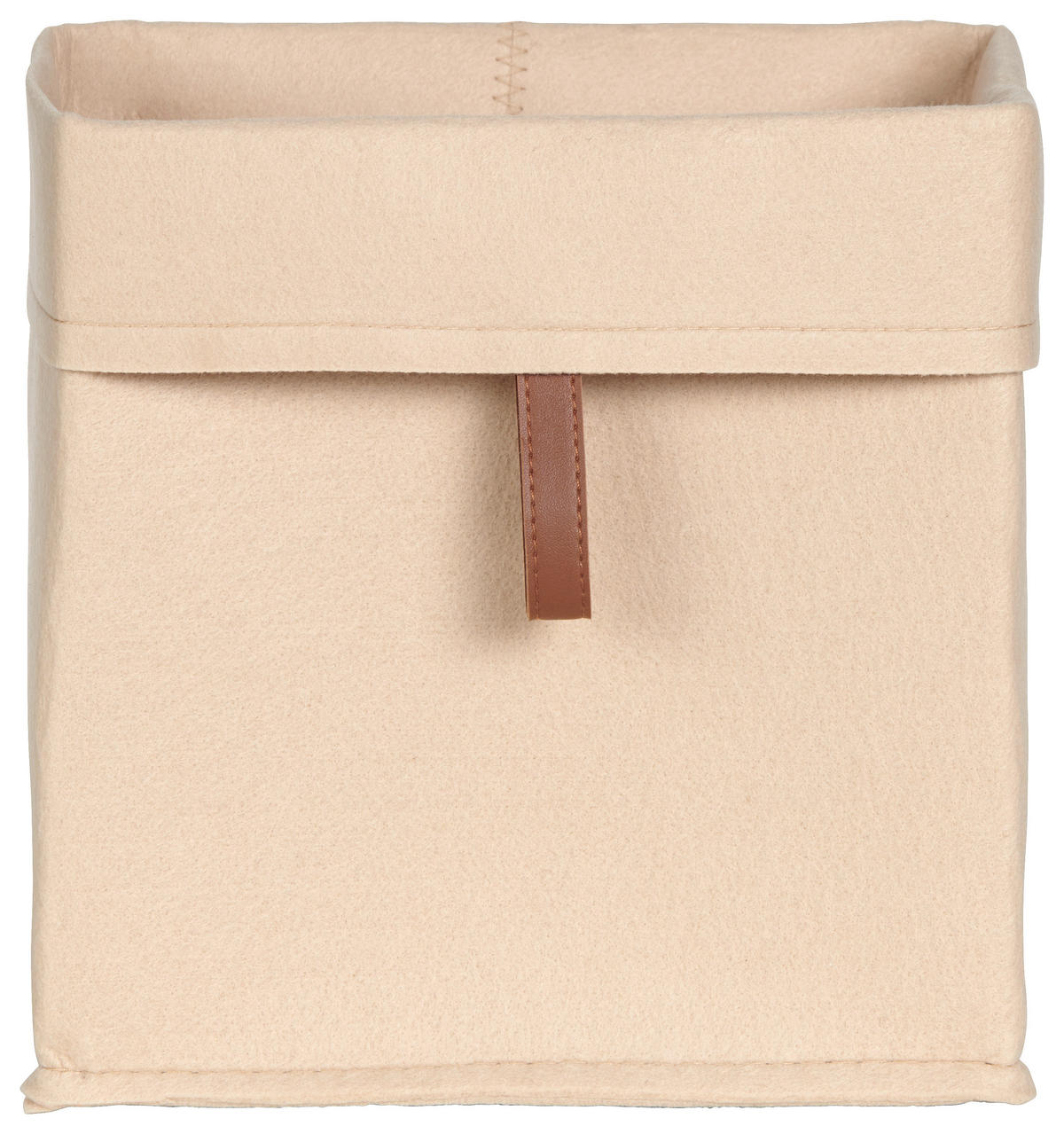 KOŠÍK DO REGÁLU, béžová - béžová, Trend, koža/textil (25/24/25cm) - Landscape
