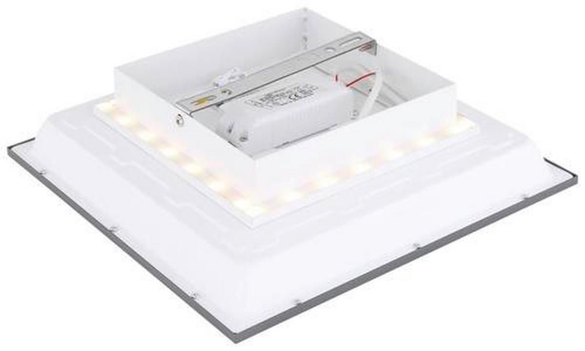 STROPNA LED-SVETILKA  Doro 12 W//3000 K/230 V/ - bela/barve grafita, Basics, kovina/umetna masa (30/30/6cm) - Globo