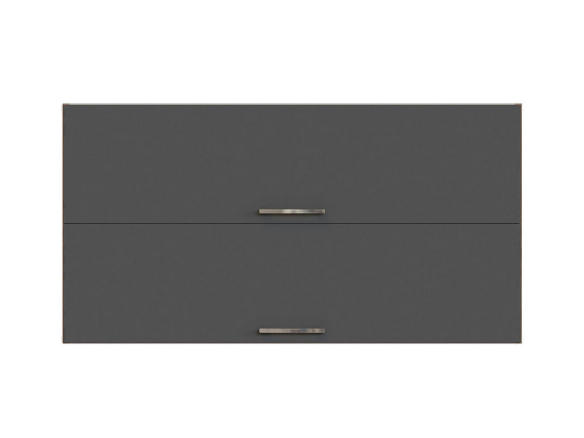 KÜCHENOBERSCHRANK 110/57/34 cm  in Anthrazit, Eiche Wotan  - Chromfarben/Anthrazit, Modern, Holzwerkstoff/Metall (110/57/34cm) - Held